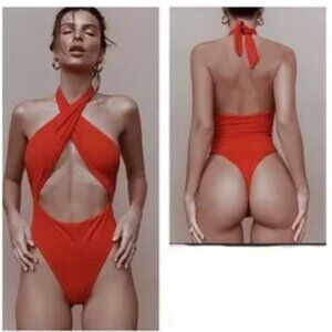 Inamorata A Beacons Sexy Halter Cut-Out One Piece Swimsuit